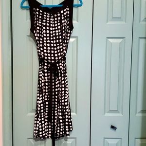 Black dress with white polkadots